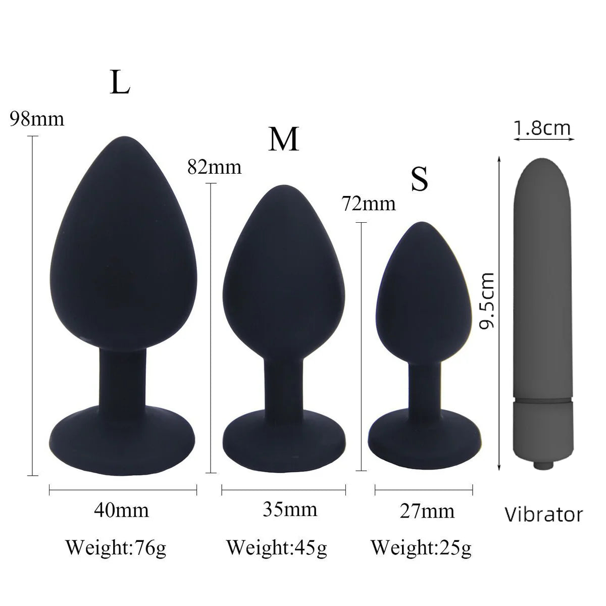 Silicone  Plug S/M/L