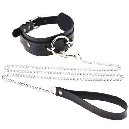 LustLab: PU Leather Choker Collar - Adjustable Fashion Accessory for Roleplay and Gothic Style