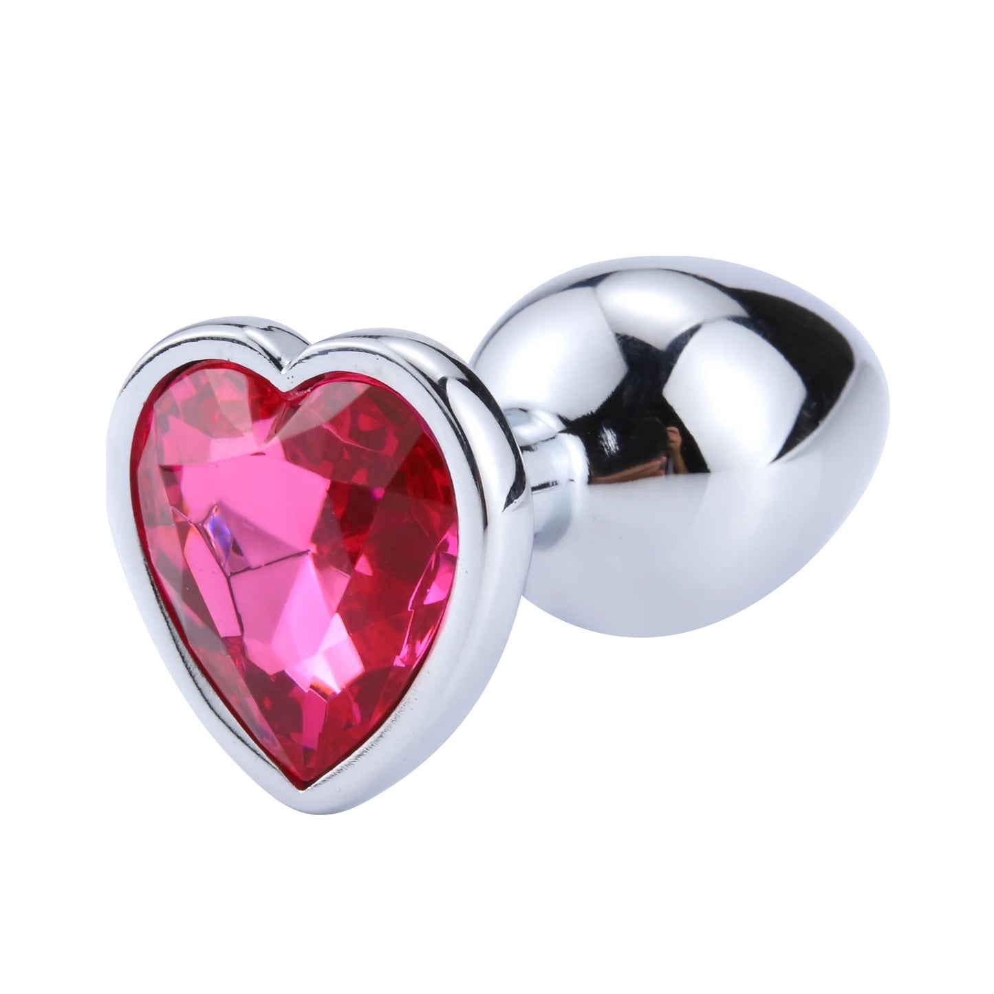 LustLab:3 Sizes S/M/L Heart-Shaped Metal Decorative Plug - Multiple Colors