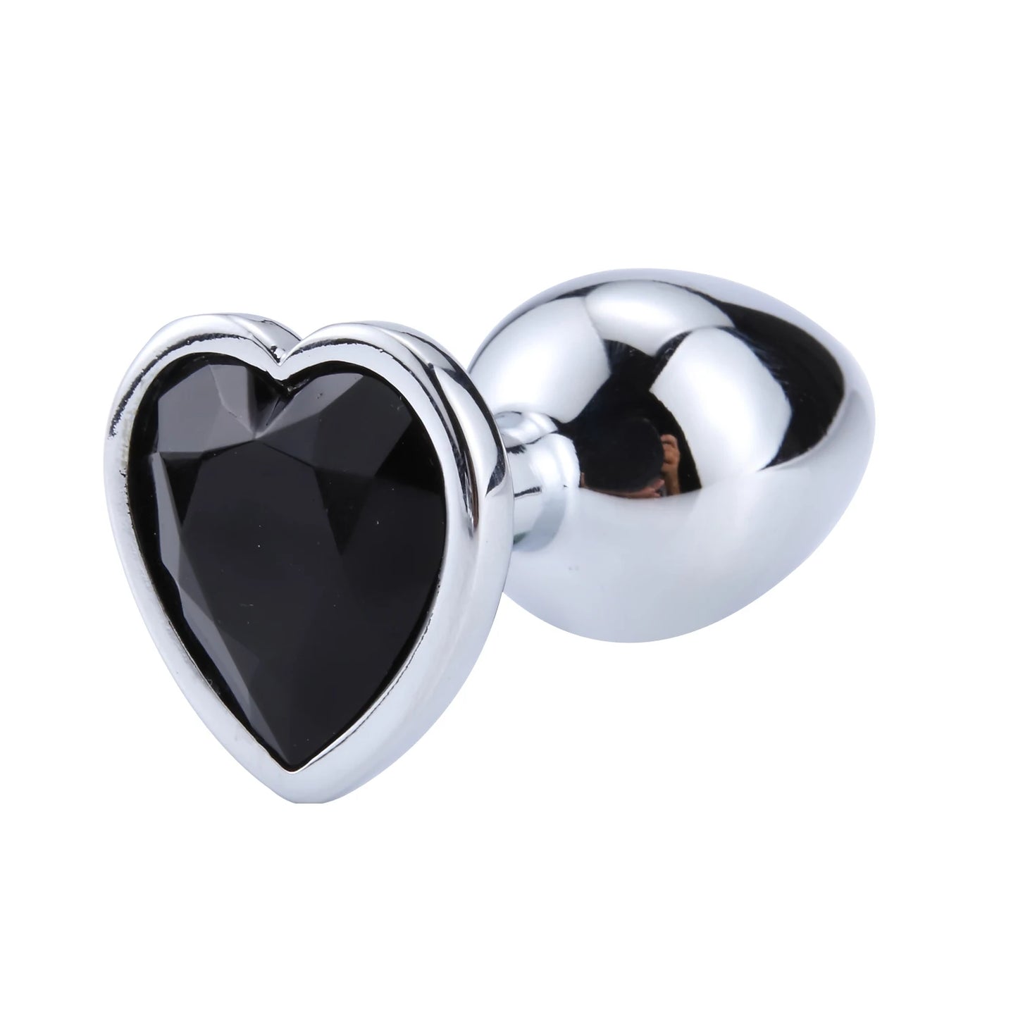 LustLab:3 Sizes S/M/L Heart-Shaped Metal Decorative Plug - Multiple Colors