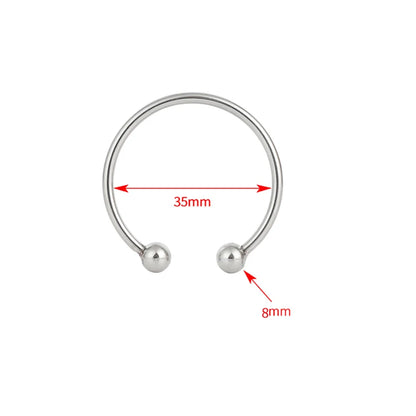 Penis Ring Head Glans Stainless Steel Penis Ring 25-30-35-40mm Semen Cock Ring Sex toys for For Male Penis Enlargement Erection