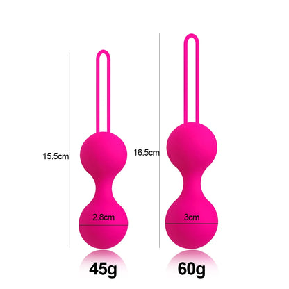 LustLab: Silicone Kegel Exercise Balls – Smart Geisha Ball Set for Pelvic Floor Strengthening