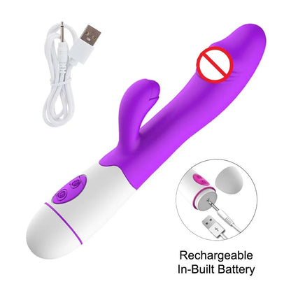 Rabbit Vibrator Dildo Powerful Dual Vibration G Spot Clitoris Stimulation Masturbators Vaginal Massager Adult For Women Sex Toys