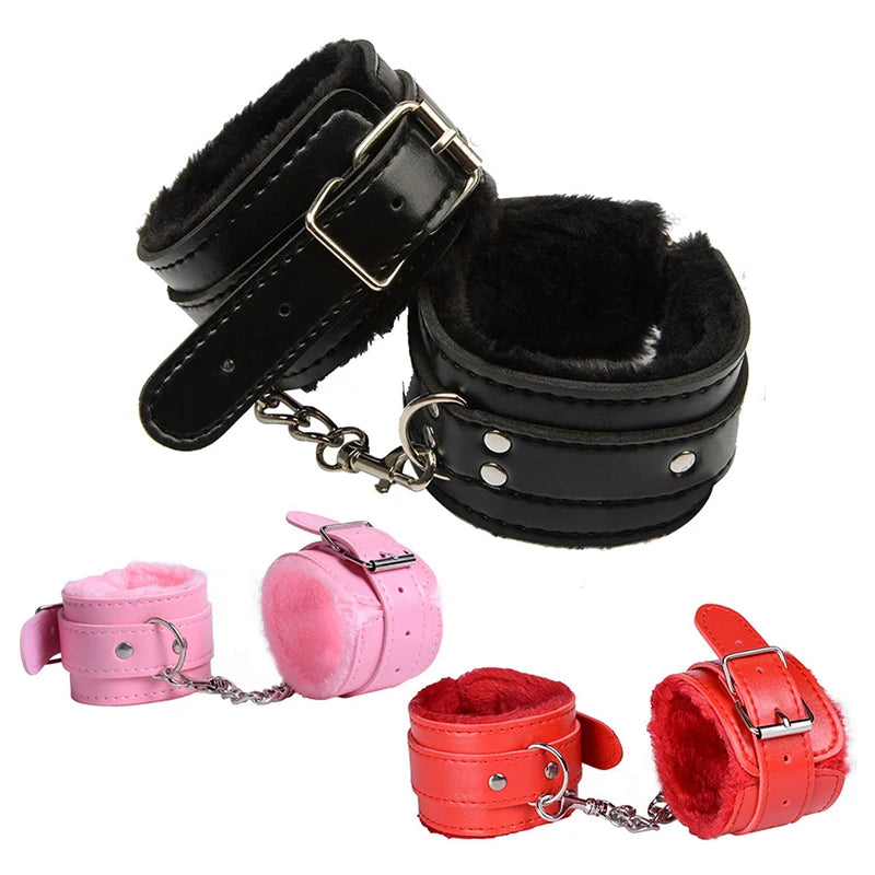 SM Handcuffs Sex Ankle Cuff BDSM Bondage Restraints Soft Plush Handcuff Adult Game 18+ Erotic Couple Sextoy Sex Supplies Shop