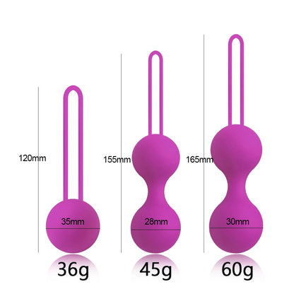 LustLab: Silicone Kegel Exercise Balls – Smart Geisha Ball Set for Pelvic Floor Strengthening