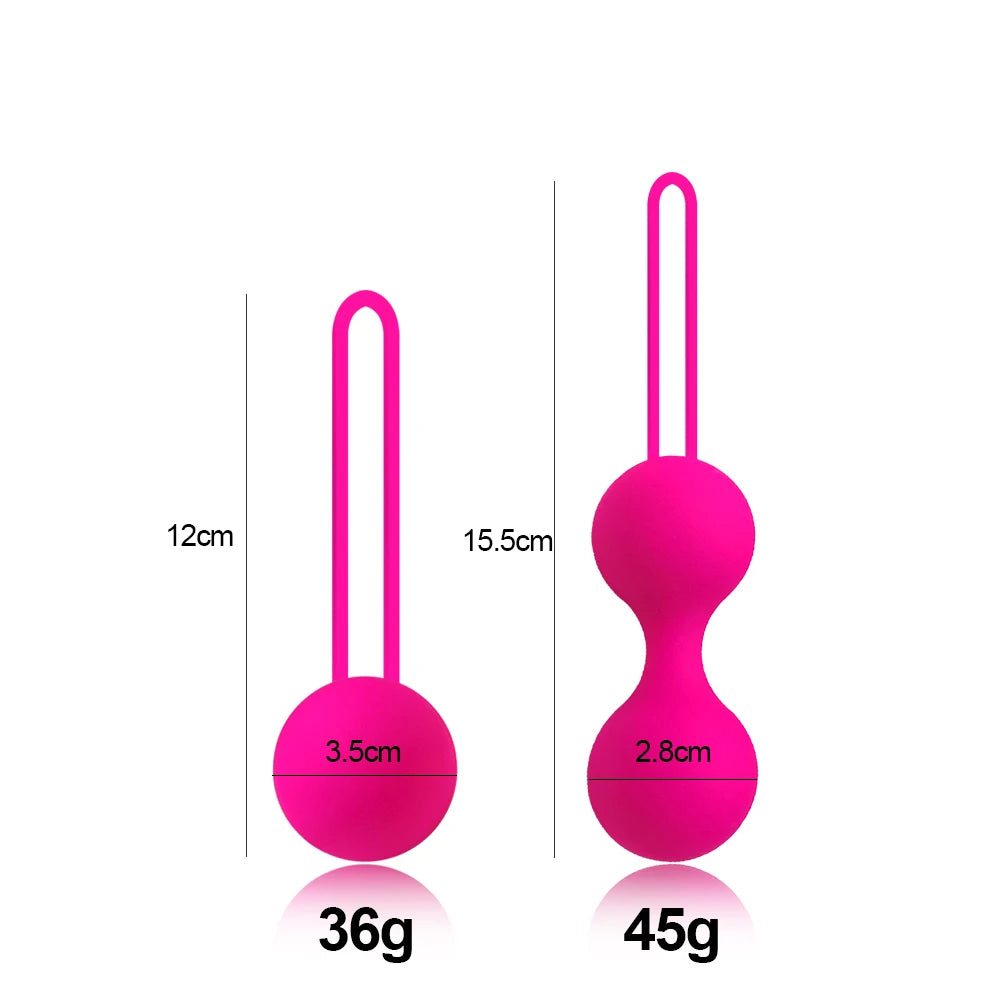 LustLab: Silicone Kegel Exercise Balls – Smart Geisha Ball Set for Pelvic Floor Strengthening