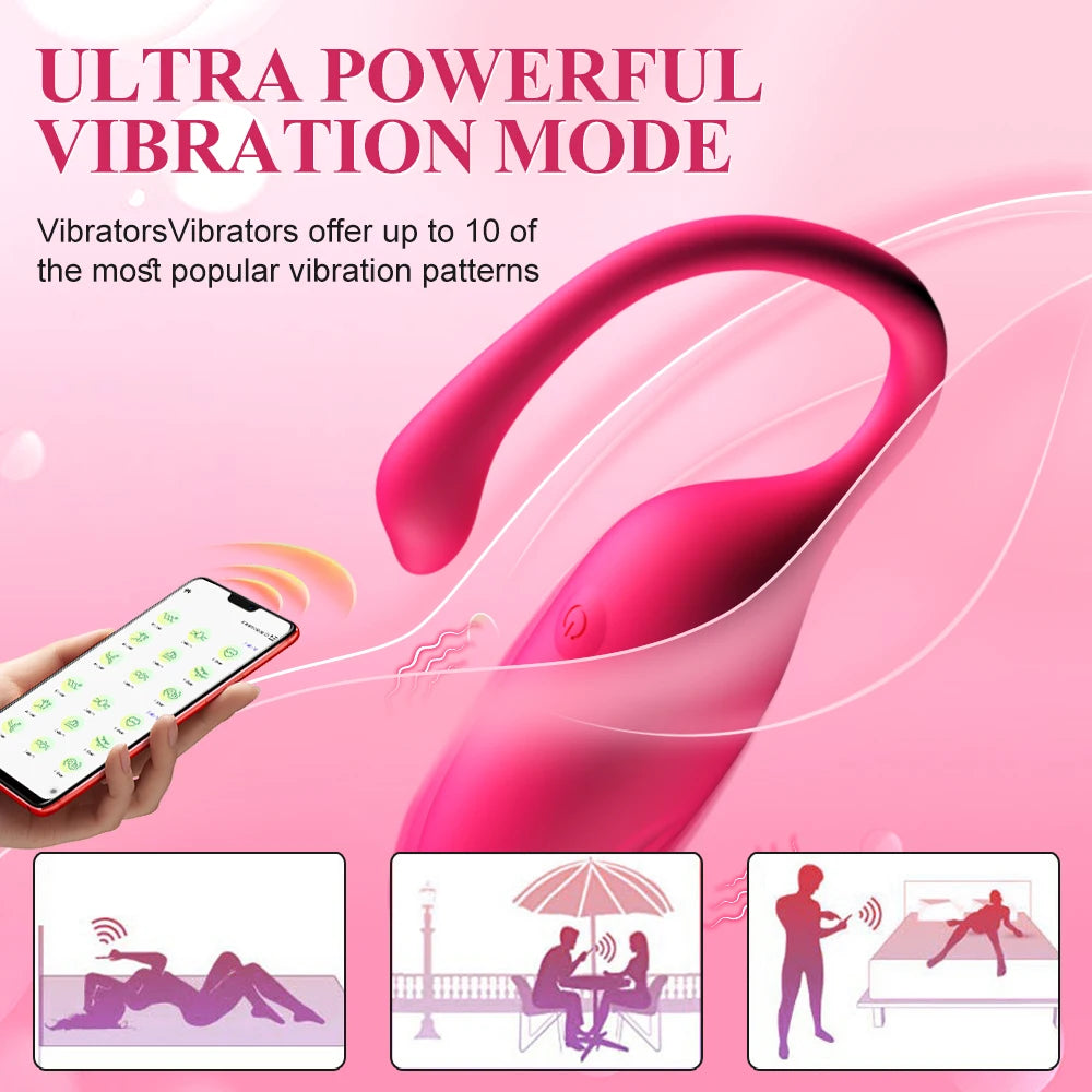 Wireless Bluetooth Vibrator for Women APP Remote Control G Spot Massager Lovers Stimulator Female Panties Sex Toys for Adults