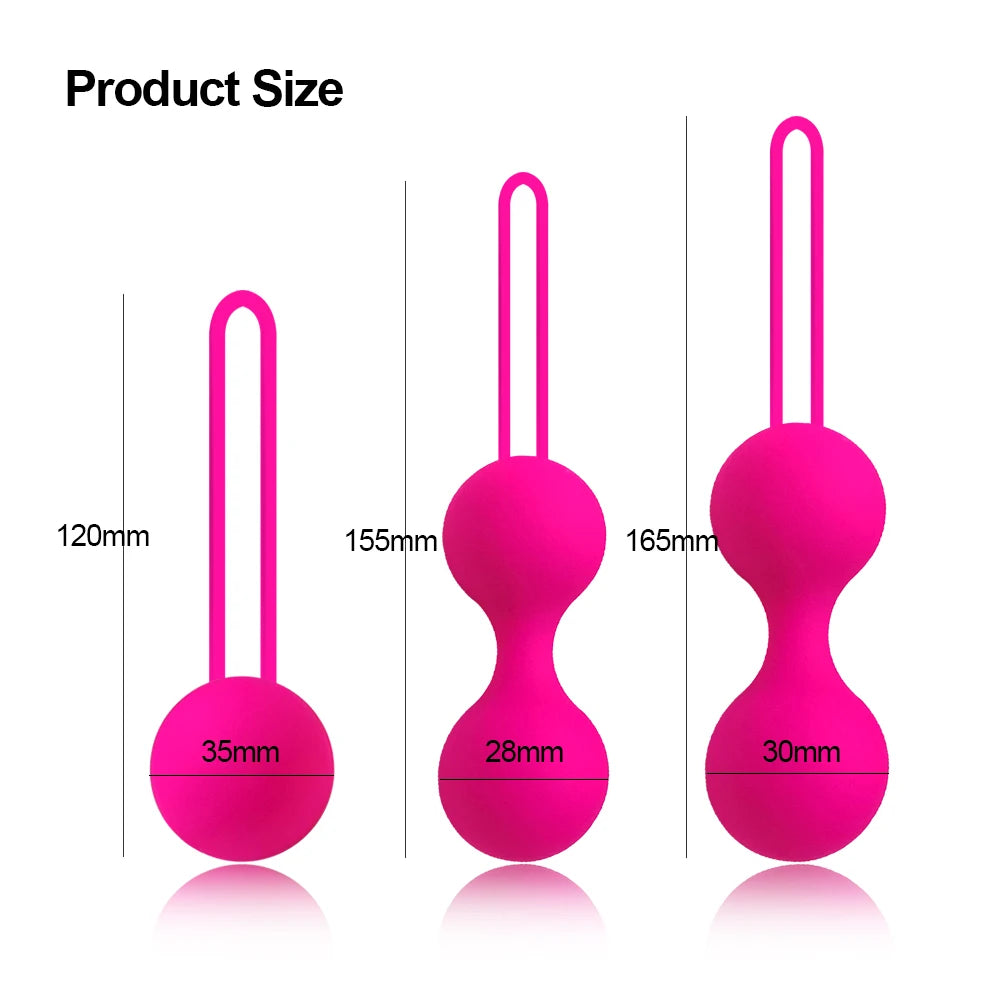 LustLab: Silicone Kegel Exercise Balls – Smart Geisha Ball Set for Pelvic Floor Strengthening