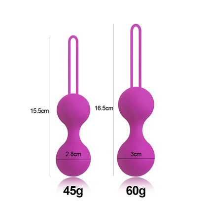 LustLab: Silicone Kegel Exercise Balls – Smart Geisha Ball Set for Pelvic Floor Strengthening