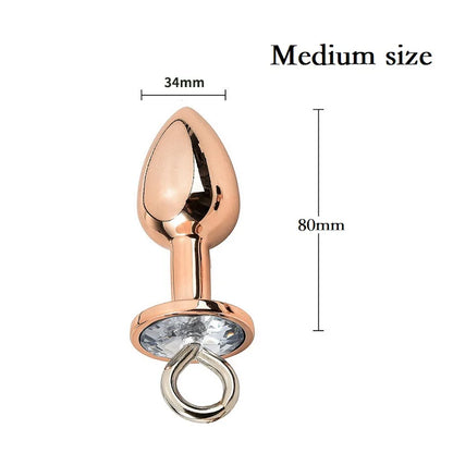 Small Medium Large Anal Beads Butt plug Pearl Nipple Clamps Set With Chain Metal Breast Clip Bondage Slave Couple Game Sex Toy