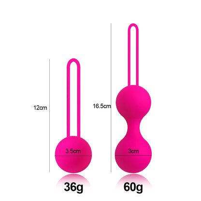 LustLab: Silicone Kegel Exercise Balls – Smart Geisha Ball Set for Pelvic Floor Strengthening