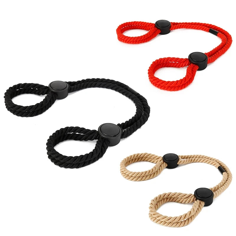 LustLab: Adjustable Bondage Restraint Rope and Handcuffs - Roleplay Accessories for Adults