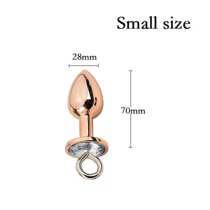 Small Medium Large Anal Beads Butt plug Pearl Nipple Clamps Set With Chain Metal Breast Clip Bondage Slave Couple Game Sex Toy